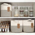 Goodpick Woven Storage Basket for Shelves, Cotton Rope Dog Toy Bin, Square Baskets for Storage Shelves, Brown and