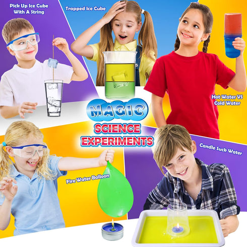 UNGLINGA 30+ Experiments Science Kits for Kids, Educational STEM Project Activities, Chemistry Set, Volcano Eruption