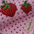 Handmade Baby Blanket with Crochet Strawberry Design Warm, Soft and Playful Gift for Babies, Perfect for Crib