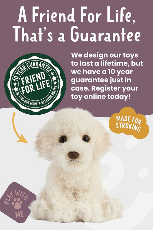 Living Nature Labradoddle Puppy Stuffed Animal, 6 inches, Fluffy Dog Gift for Kids