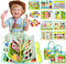 Aurasys Busy Book for Toddlers - Farm Montessori Toys Busy Board for