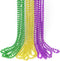 GIFTEXPRESS 12 pcs Mardi Gras Beads, 33" Multi Colors Necklaces Bundle, Metallic Colors in Gold, Green, Purple