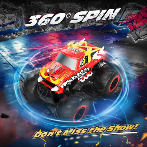 DEERC 1:16 Amphibious RC Monster Trucks, IPX7 Waterproof Remote Control Car, 4WD Dual Motors All Terrain Toys for Kids