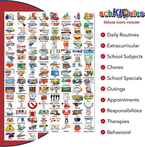 153 pc Daily Visual Schedule Magnets for Kids, Create Healthy Routines, Reminders, and Chore Charts