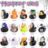 Diteryy 30 Pack Ducks-2.3 Inch Summer Halloween Rubber Bulk Floater Ducks for Ducking Assortment Rubber Duckies