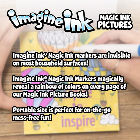 Bendon Imagine Ink Coloring Game Book with Magic Ink Pictures, Mess Free Marker (Gabby's Dollhouse)