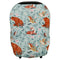 Baby Car Seat Cover, Multi-use Nursing Cover for Breastfeeding, Stretchy Stroller Canopy, Woodland Animal Bear