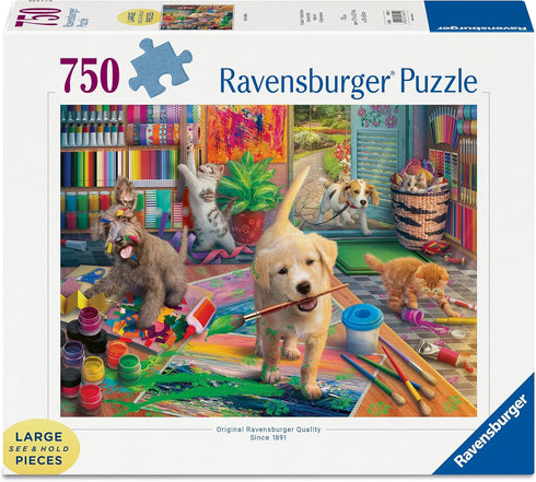 750 Ravensburger Cute Crafters - Large Format Jigsaw Puzzle for All Ages | Unique Pieces | Softclick Technology FSC