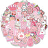 50PCS Cute Kawaii Stickers for Water Bottles, VSCO Pink Stickers for Laptop Aesthetic Gift for Kids Teens Girls