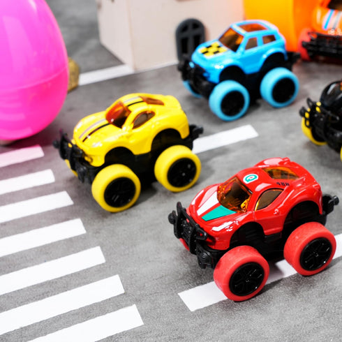 12 Pullback JOYIN Pcs Monster Cars Filled Easter Eggs for Basket Stuffers/Fillers, Easter Eggs Hunt, Party Favor