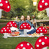 6 31 21 PCS Mushroom Balloons with Red & White Polka Dots, Forest/Garden Party Theme Party Decor, Cute Mushroom