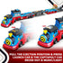 BuddyBight Set 2-4, w/54 Inch 12 Set 4-8 3+ Train for Toddlers Carrier Toy Trucks Foldable Race Track, Diecast Cars