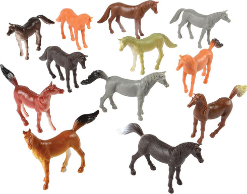 US Toy Mini Horses Action Figure, 1 Dozen