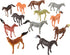 US Toy Mini Horses Action Figure, 1 Dozen