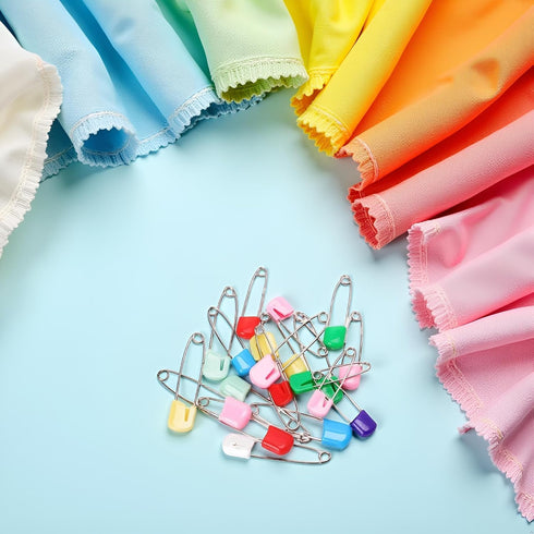 BWESOO 20Pcs 2 Inch Multicolor Baby Infant Child Cloth Nappy Diaper Pins Safety Locking Holder Colorful Safety Pins