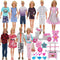 EuTengHao 34Pcs Doll Clothes and Accessories, 12 Inch Boy and Girl Dolls Chef Kitchen Playset