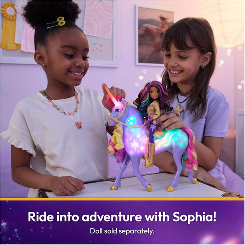 Unicorn Academy Interactive Rainbow Light-up Wildstar Unicorn Toy with Lights, Sounds & Music for Girls Ages 4+