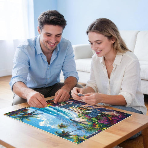 WSCXSC 500 1:1 20.5 15 Jigsaw Puzzles for Adults Pieces, Interlock Perfectly Letter on Back No Dust, Home Decor