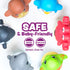 6 Pack Tub Works Tub Bobbers Bob, Wobble & Float Upright Toddler Bath Toys, | Unique Wobbling Action | Sealed, No Hole