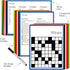 Keeping Busy Crossword Large Print Puzzle for Adults - 6 Reusable Sheets, Clue Guides & Marker for Seniors