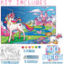 Wings Gaint Glow in The Dark 100 Piece Unicorn Puzzle with Paints for Kids Ages 4-8, Birthday Gift Idea