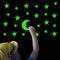 201 Pcs Ultra Glow in The Dark Stars with Bonus Large Moon Stickers Set, Luminous Different Sizes Fluorescent Stars