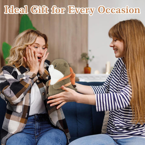 Microwavable Stuffed Animal, Heatable and Coolable Otter, Heated Stuffed Animals for Cramps & Pain Relief