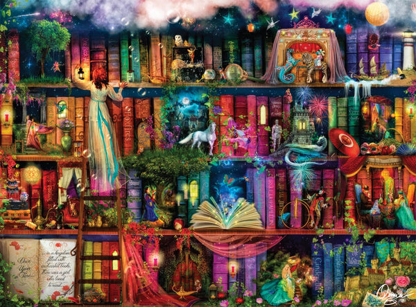 Buffalo Games - Aimee Stewart - Treasure Hunt Bookshelf - 1000 Piece