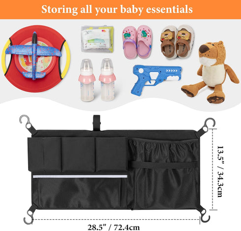 Stroller Wagon Cargo Net, Wagon Accessories Organizer Compatible with WONDERFOLD W-Series Models, Large Capacity Mesh