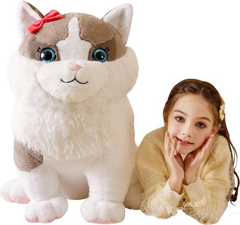 Giant Ragdoll Cat Stuffed Animal Plush Toy, Jumbo 26" Cute Plushie, Birthday Gifts for Kids
