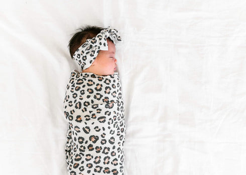 Zara Design Large Premium Knit Baby Swaddle Blanket by Copper Pearl
