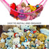 Jumbo Toy Hammock 83" Stuffed Animals Storage Net, Extra Large Kids Mesh Toy Organizer Wall Sling (Pink)