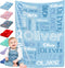 IdeaFlash Personalized Baby Blanket for Boys Girls Custom Name Blankets Soft Cozy Throw