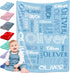 IdeaFlash Personalized Baby Blanket for Boys Girls Custom Name Blankets Soft Cozy Throw