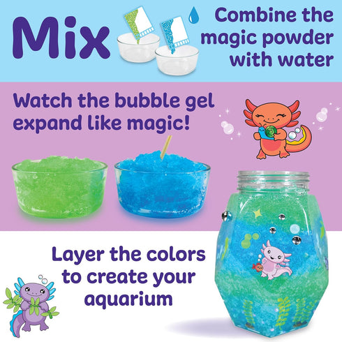 6+) Creativity for Kids Glowing Axolotl Aquarium - Axolotl Crafts and Toys for Girls and Boys, STEM Science Kits