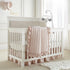 100% Levtex Baby - Heritage Crib Fitted Sheet - Fits Standard Crib and Toddler Mattress - Floral - Blush and White