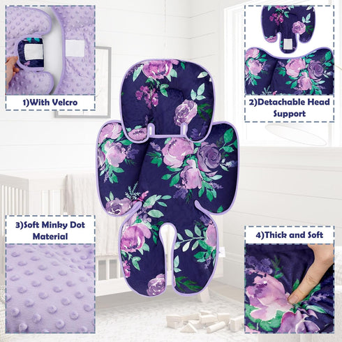 2-in-1 TANOFAR Carseat Head Support for Newborn, Soft Infant Car Seat Head Neck Body Support, Baby Car Seat Cushion