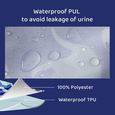 Waterproof Diaper Cover for Toddlers - Good Elastic Rubber Swim Diaper Cover for Potty Training Underwear, Boy 3T