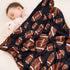 Football Baby Blanket for Boys Girls, Soft Fleece Minky Blanket with Dotted Backing, Double Layer Newborn Toddler