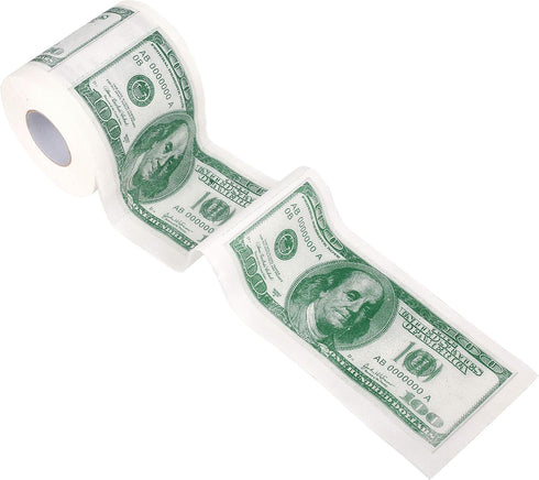 SummitLink 1 Roll $100 Hundred US Dollar Bill Toilet Paper Tissue Napkin Prank Fun Birthday Party Novelty Gift Idea