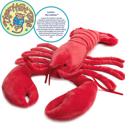 13 Inch TigerHart Lenora The Lobster - Stuffed Animal Plush