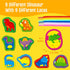 9 Pieces Kids Lacing Cards, Double Sided Sewing Cards with 9 Dinosaurs and Colorful Laces, Educational Activity