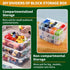 Storage Box for Lego, Stackable Organizer with 30 Compartments for Lego, Barbie Dolls, Hot Wheel Toy Bins for Kids,