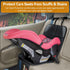 Musclez 600D 2 (Black-1pcs) Car Seat Protectors, Car Seat Covers Waterproof Fabric, Non-Slip Backing & Mesh Pockets