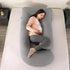 Soft Pregnancy Pillows for Sleeping Support for Back, Belly, HIPS, Legs, J Shaped Full Body Maternity Pillow
