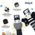 BABY K Baby Rattle Socks & Wrist Toys (Set E) - Newborn Toys for Brain Development Infant Gifts