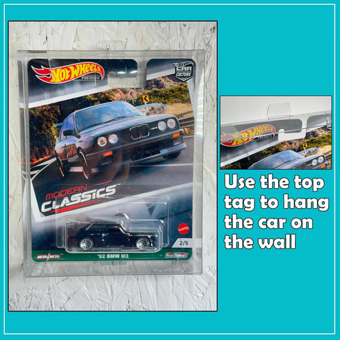 MALKO Hot Wheels Protector Display Case for Premium Card Diecast Cars - 10 Pack, Assembly Required