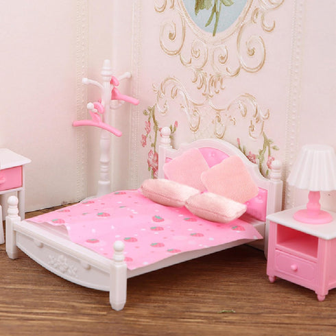 10Pcs 1:12 Set Mini Cushions Pink Pillow for Tiny Decoration Furniture Model Scale Miniature Dollhouse Sofa Pillows