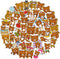 50PCS Kawaii Cartoon Bear Stickers for Kids and Teens, Vinyl Waterproof Sticker Pack for Skateboard, Phone, Party Décor