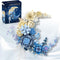SUNHABI Flower Building Set for Adults, Crescent Moon Botanical Art Display, Creative Floral